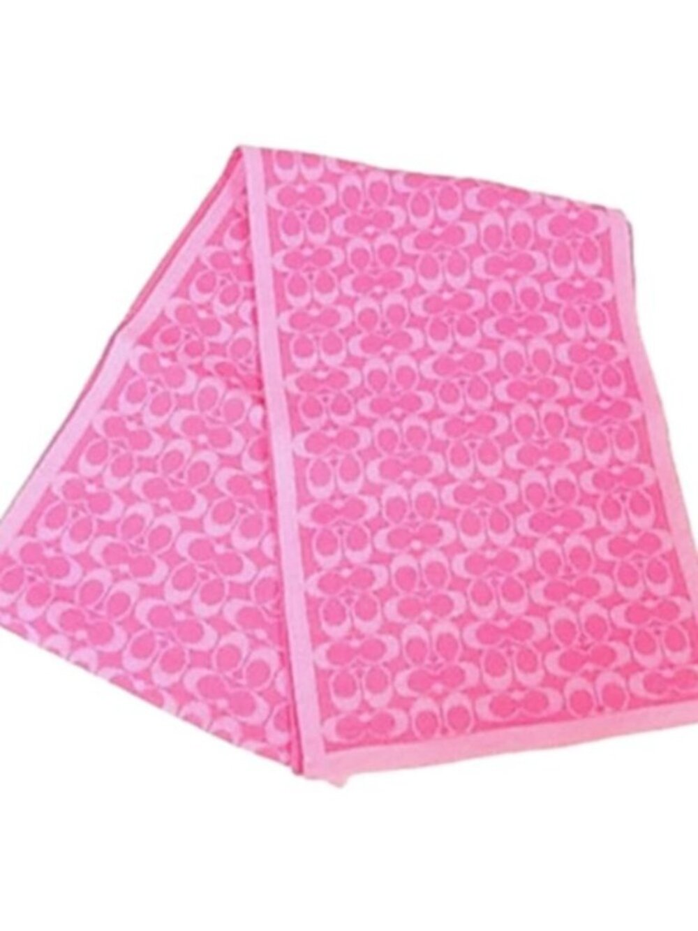 Coach F98730 Mini Signature Muffler Scarf, Pink/Raspberry - Picture 1 of 5